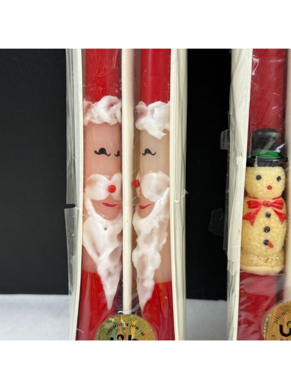 Vintage Will & Baumer Santa and Snowman Christmas Candles Lot of 3 - Picture 3 of 10